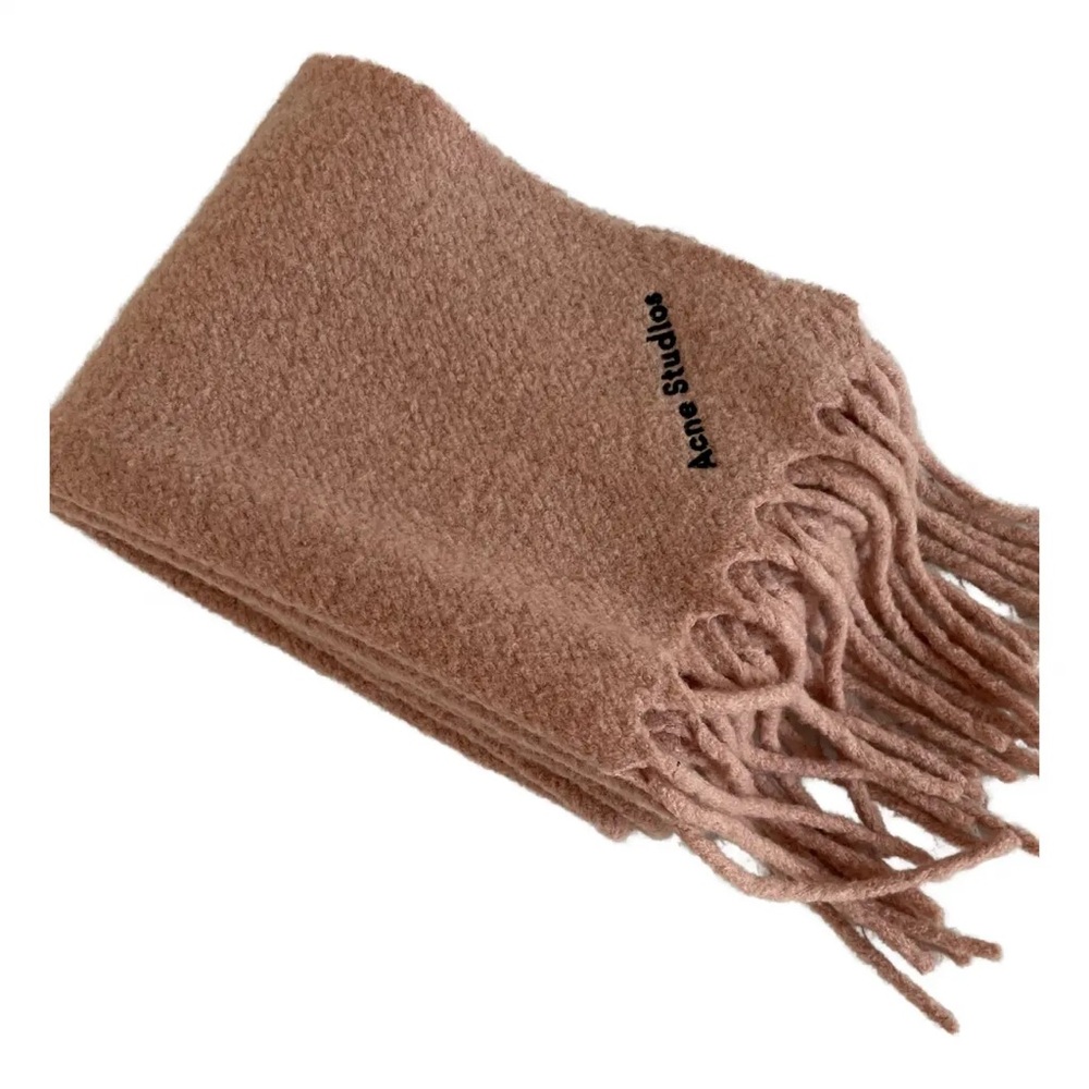 Acne Studios Boiled Wool Pink Scarf